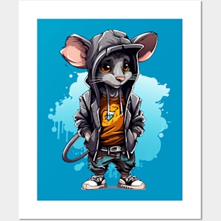 Rabble-rousing rat, street art style Posters and Art